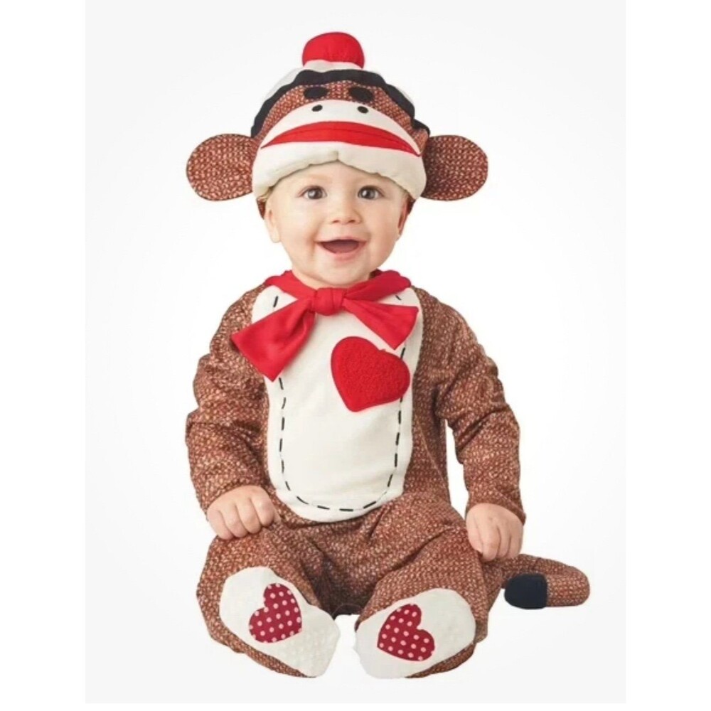 Sock Monkey Halloween Costume for Infant, Size 6-12M, by Way to Celebrate NEW